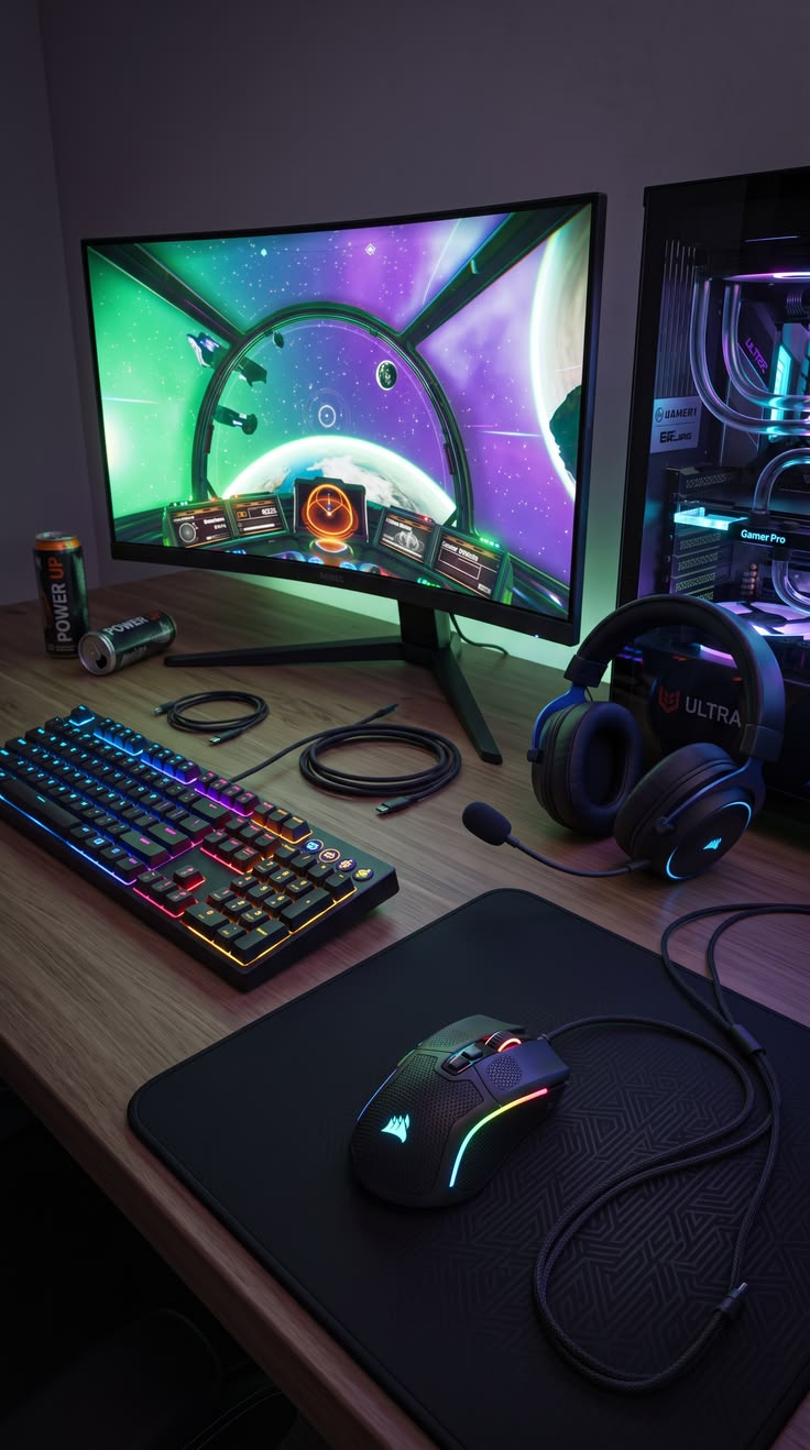 کیبورد مکانیکال با نور RGB